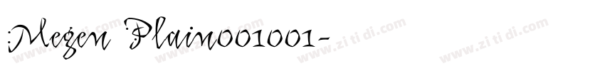 Megen Plain001001字体转换